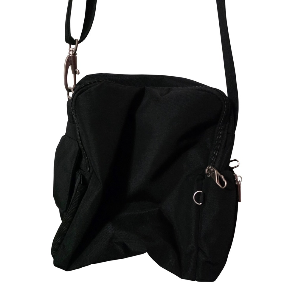 Travelon Black Nylon Anti-Theft Crossbody Bag Adjustable Strap Travel Purse - Picture 3 of 4